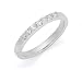 14k White Gold Prong-Set Round 7-Stone Diamond Wedding Band (1/4 cttw, H-I Color, SI1-SI2 Clarity), Size 5