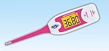 BabyMad Basal Thermometer Large Back Lit LCD Display (HOT PINK) Body Temperature Ovulation Test Thermometer (Centigrade) Flexible Tip + BBT Fertility Chart