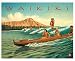 Waikiki Hawaii Surfers Sign Metal-Tin Signs