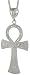 Sterling Silver 3 1/4 (83 mm) Diamond Cut Ankh Cross Pendant