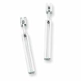 Sterling Silver White Ice .02ct. Diamond Earrings