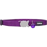 Red Dingo Classic Cat Collar, One Size Fits All, Purple