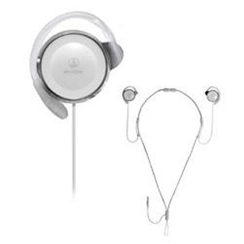 audio-technica ネックストラップ一体型イヤフィットヘッドホン ATH-EQ330NS WH