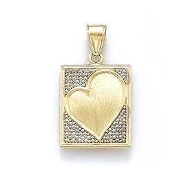 14k Two-Tone Heart Pendant
