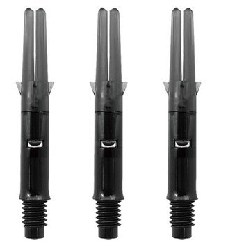 Black L-Style Silent Straight L-Shaft Short 190 Spinning Nylon Dart Shafts - Dart Brokers tips case