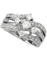 Ann Harrington Jewelry 14k White Gold 3/4 Ct Tw Diamond Right Hand Ring