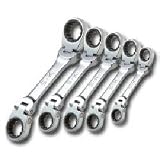 SK Hand Tool 89480 5 Piece Stubby Flexible Double Box Locking Flex G-Pro Metric Wrench Set