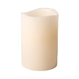 Enjoy Lighting 371708 Smooth Wax Pillar Candle, 4-Inch by 6-Inch, Ivory
