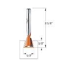 CMT 818.628.11 Dovetail Router Bit 1/2-Inch Shank, 1/2-Inch Cutting Diameter, 1/2-Inch Cutting Length, 14 Degree Cutting Angle For Incra Jig