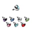 16 Gauge Internally Threaded Grade 23 Titanium Press Fit for Dermal Anchors - 3mm Clear Gem - Sold as a Pair