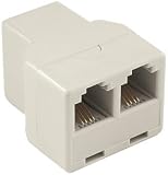 AXIS TE84027 Single to Dual Modular Jack Adapter (Ivory, 4-conductor)