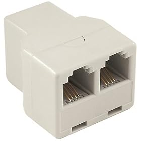 AXIS TE84027 Single to Dual Modular Jack Adapter (Ivory, 4-conductor) by ANTOnline