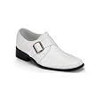 White Poly Low Heel Shoe Costume Accessory MENS SIZING Gangster Elvis