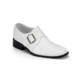 White Poly Low Heel Shoe Costume Accessory MENS SIZING Gangster Elvis