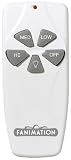 Fanimation C4WH 3-Speed Fan & Light Dimming Remote