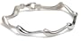 Sterling Silver Satin/High Polished Wave Bracelet, 7"