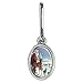 GRAPHICS & MORE Christmas Holiday Silent Night Santa Claus Antiqued Oval Charm Clothes Purse Suitcase Backpack Zipper Pull Aid