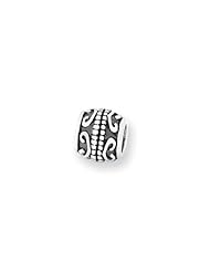 Scroll Bali Charm in Silver for 3mm Charm Bracelets