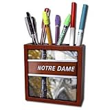Kike Calvo Paris - Paris France, Notre Dame Cathedral - Tile Pen Holders-5 inch tile pen holder