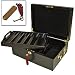 SPECIAL Mahogany Logoed Poker Chip Case - Holds 500 Chips