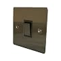Flat Plate Black Nickel 1 Gang Switch 2 Way
