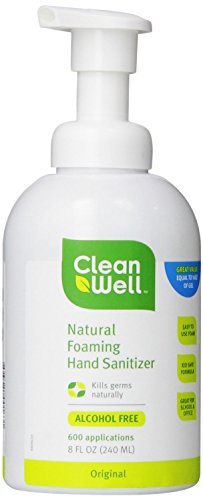 Cleanwell All-natural Foaming Hand Sanitizer, Original Scent, 8-Ounce (Pack of 3)
