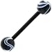 Bioplast Black Marble Barbell Tongue Ring
