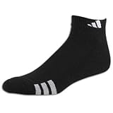 adidas Mens 3-Stripe Low Cut Sock, Black/White, 10-13, 3-Pack