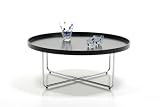 Review design  / Coffee table Tracy black chrome
