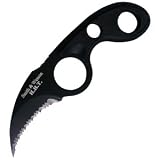 Smith & Wesson SWHRT2B HRT Neck Badge Serrated Bear Claw Knife, Black