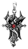 Dragon Gothic Cross Pendant Collectible Medallion Necklace Accessory