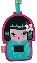Fluff Kimono Cuties Japanese Girl Deluxe Luggage Tag Blue