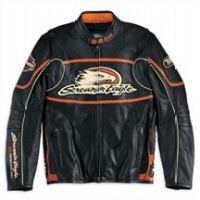 Harley Davidson Men's Raceway Leather Jacket. Screamin' Eagle graphics. 98226-06VM