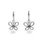 Sterling Silver Sapphire CZ Butterfly Earrings