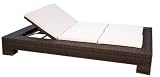 Murano Outdoor Double Chaise Lounge Espresso 13H x 70W x 96D
