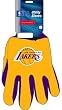 Los Angeles Lakers Two Tone Gloves - Basketball Sports Merchandise