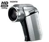 Sanyo VPC-HD1000 EX Full-HD-Camcorder (SD-Card, 10-fach opt. Zoom, 6,9 cm (2,7 Zoll) Display, Bildstabilisator) silber