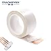 FRANKEVER Flat Copper Wire Adhesive-on-Wall Speaker Wire Cable, 2 Conductor, 50ft DIY Audio Cable Electrical Wire with 2 Connectors