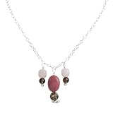 Mesa Rosa Beaded Drops Silver Necklace