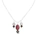 Mesa Rosa Beaded Drops Silver Necklace