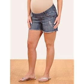Motherhood Maternity: under belly 5 pocket stretch fabric maternity short