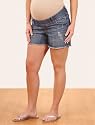 Motherhood Maternity: Under Belly 5 Pocket Stretch Fabric Maternity Shorts