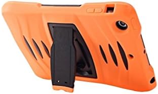 MGM Hybrid Heavy Duty Hard Plastic/soft Silicone Case with Stand for Apple Ipad Mini 2, 3 Plus Bonus Stylus Pen and Screen Protector -Light(orange)