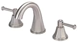 Danze D304268BN Brandywood Two Handle Widespread Lavatory Faucet with High Rise Spout and Lever Handles, Brushed Nickel