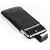 Quality black leather case pouch for Apple iPhone 3G - New Style