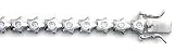 Sterling Silver CZ Cubic Zirconia Star Tennis Bracelet