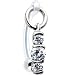 Clear Cubic Zirconia Trio Drop Bioplast Intimate Piercing