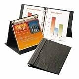 Cardinal 09261 Vertical Easel Ring Binder For 11 X 8-1/2 Sheets. 1 Rings, Black