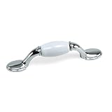 Laurey First Family 3 inch Pull, Chrome with White Inset #15527