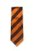 Maroon and Orange Thick Stripe Woven Silk Necktie